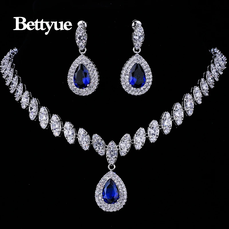 Bettyue Brand Fashion New Jewelry Sets AAA Multicolor Zircon Gothic Personality Bridal Jewelry For Woman Wedding Charm Gift