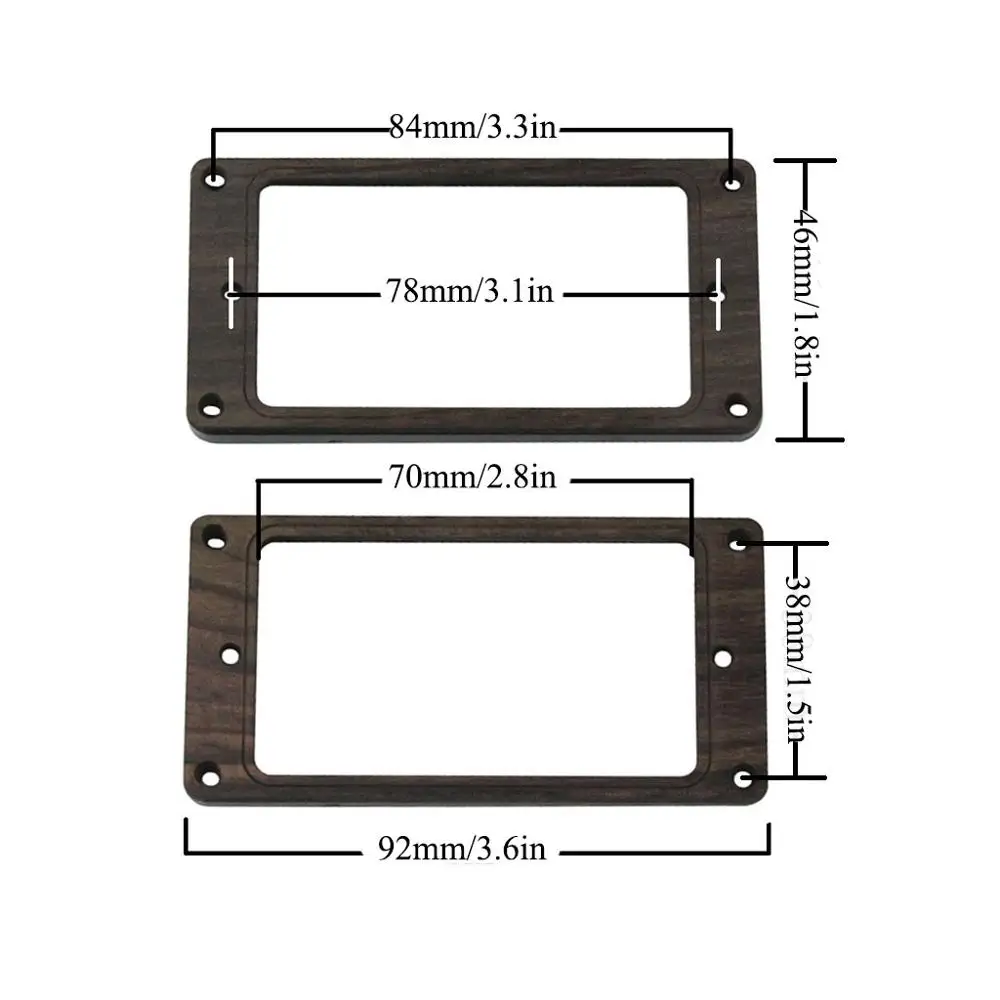 2Pcs Humbucker Pickup Mounting Frame Holder Mounting Rings for Electric Guitar Parts Accessories Guitar Replacement