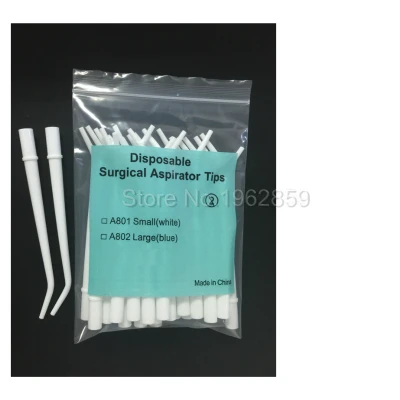 100pcs Disposable Material Dental Suction Tube Surgical Aspirator Suction Tips 1/8