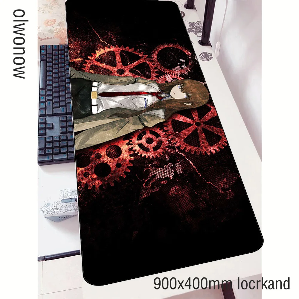 steins gate mouse pad gamer Christmas gifts 90x40cm notbook mouse mat gaming mousepad large best pad mouse PC desk padmouse mats