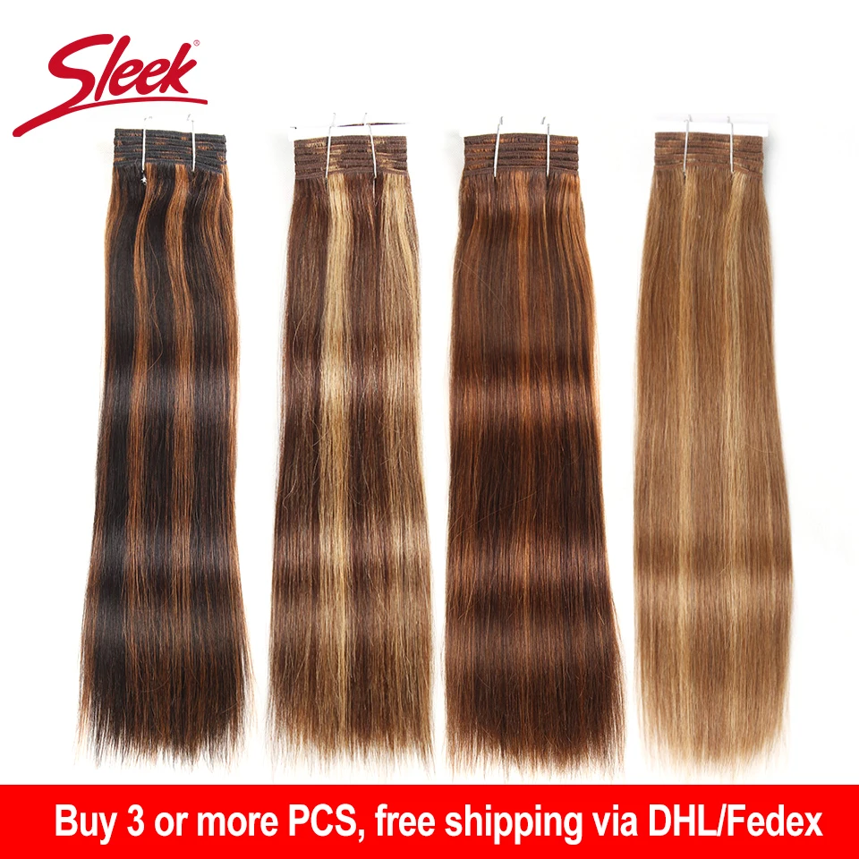 Sleek Brazilian Hair Weave Bundles Silky Straight Human Hair Extension 1 pc Remy Brazilian Straight Hair Bundles