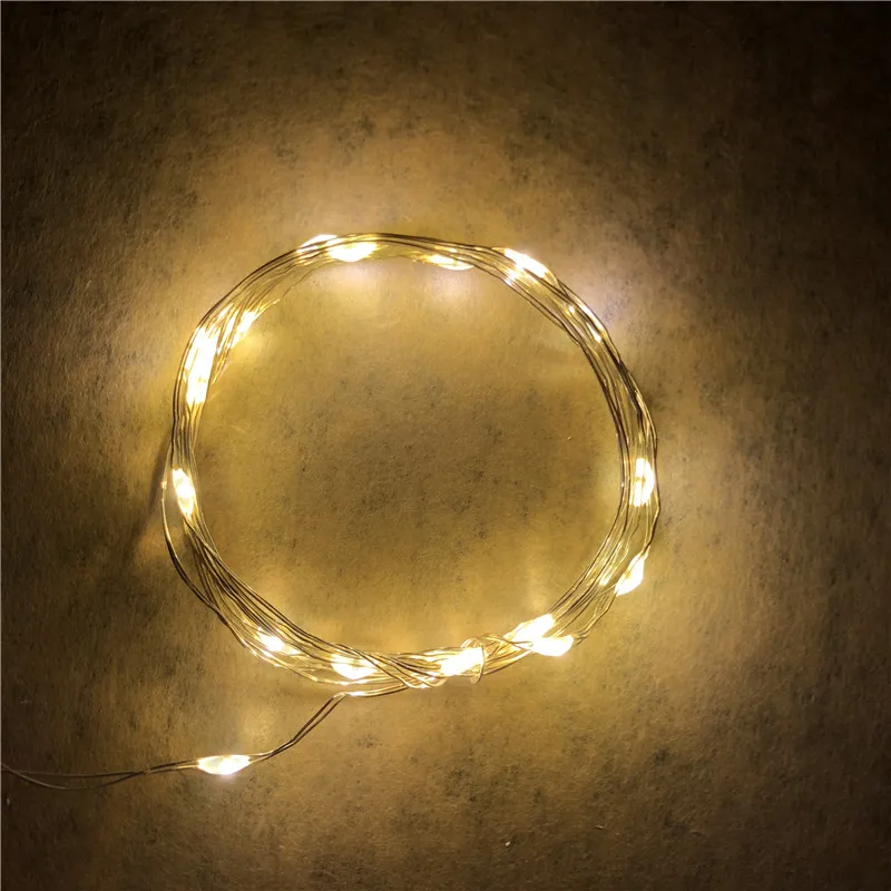 2M 20pcs LED Garland Copper Wire Corker String Fairy Lights for Glass Craft Jar Bottle Christmas Valentines Wedding Decor