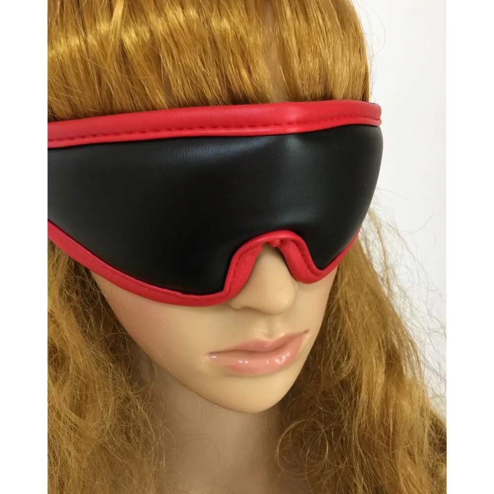 SM Erotic PU Leather Padded Mask Cover Sleeping Blindfold Sex Eye Mask Sex Toys For Couple Fetish Eye Mask Adult Games Bondage