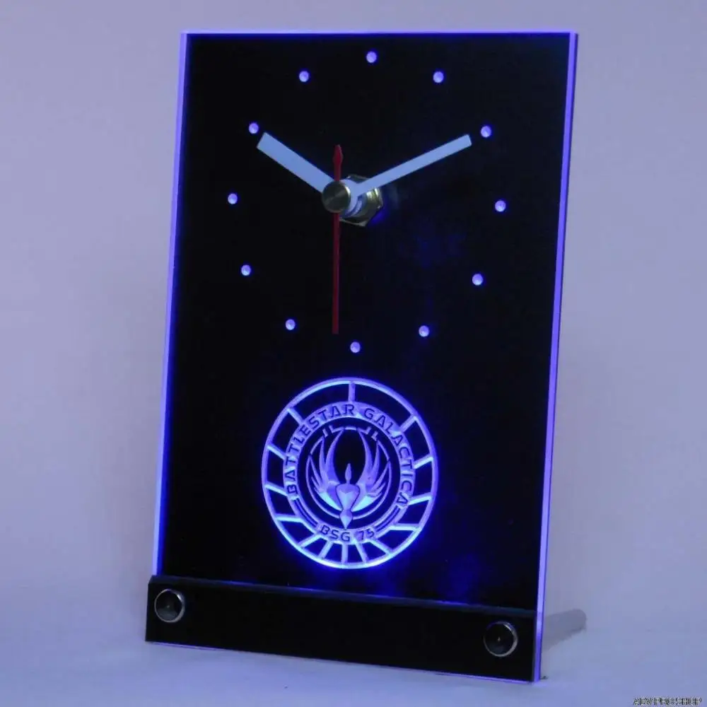 tnc0200 Battlestar Galactica Table Desk 3D LED Clock