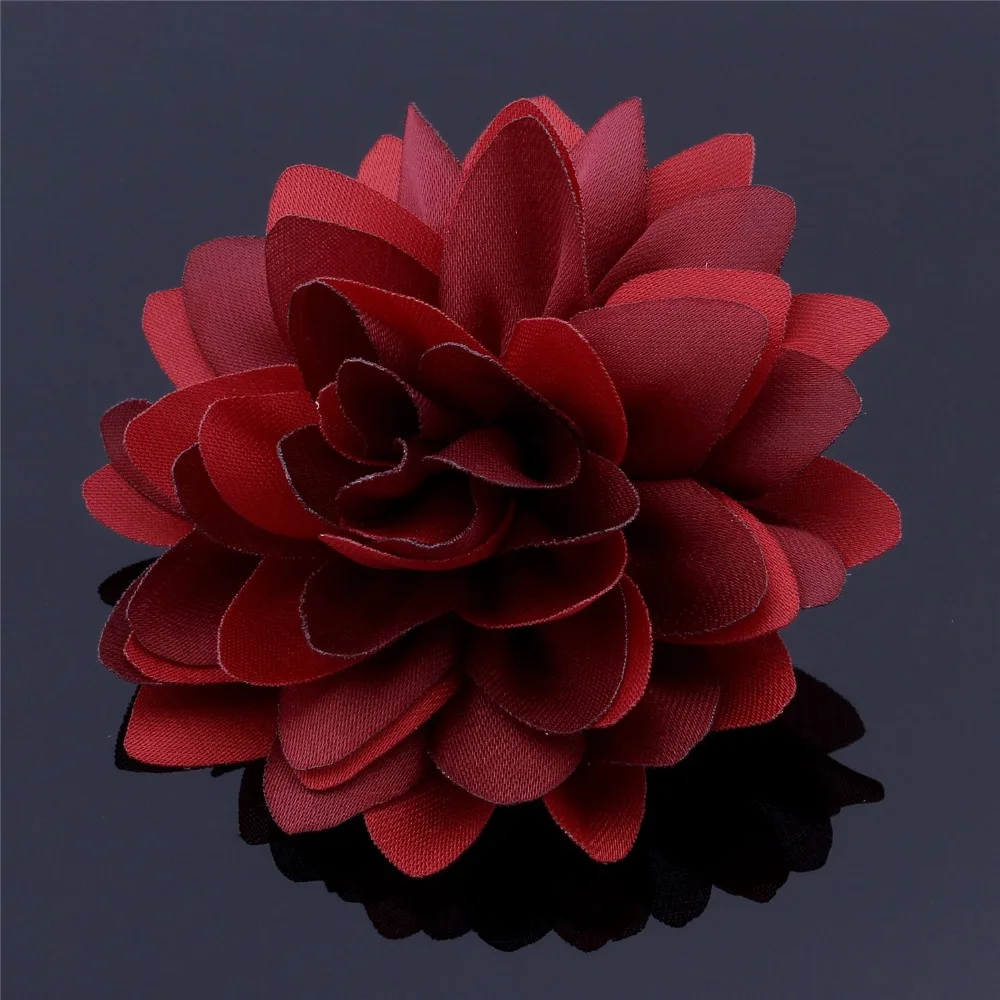 Mixed 5 Color Red Blue Black Pink Black Lapel Wire Flowers Brooch Pin