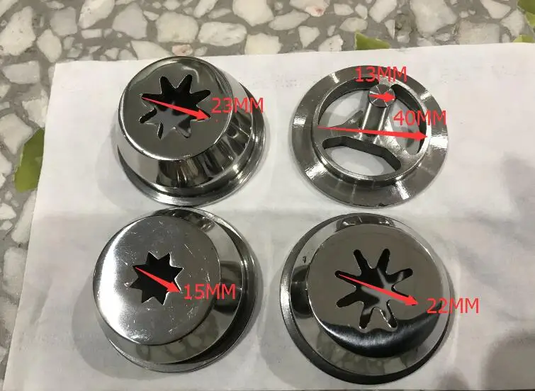 4pcs/lots 304 Stainless Steel Churros Mould Churros Nozzles for Churros Filler Machine