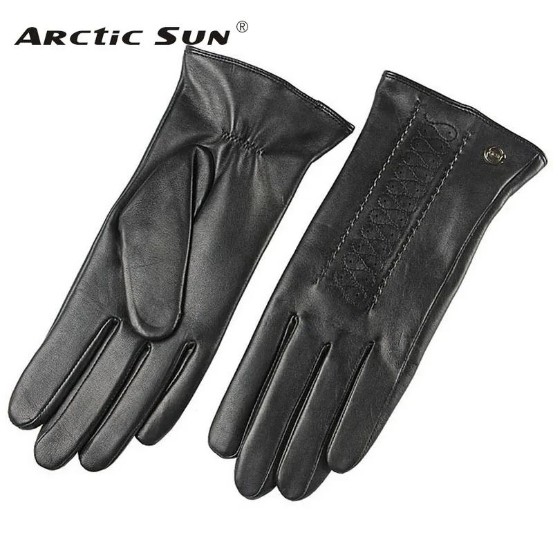 real-leather-sheepskin-gloves-women-thermal-knitted-lined-fashionable-lady's-wrist-autumn-winter-real-leather-gloves-el001nr