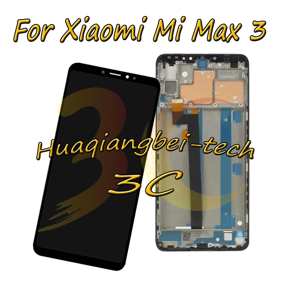 

New 6.9'' For Xiaomi Mi Max 3 MiMax 3 M1804E4A / M1804E4C Full LCD DIsplay + Touch Screen Digitizer Assembly With Frame