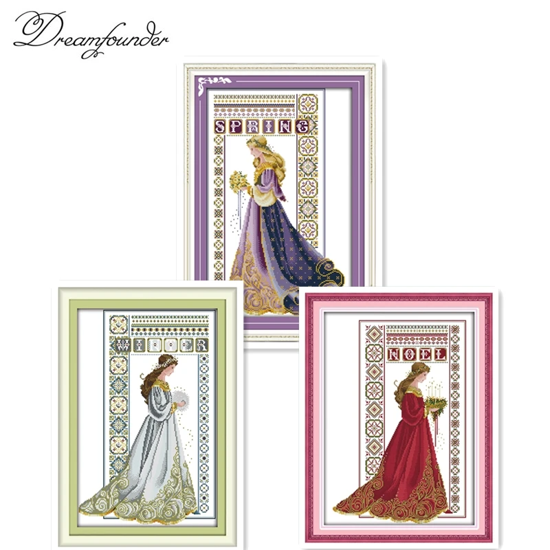 Angel (2) cross stitch kit NOEL bride beauty canvas stitching 14ct 11ct pre stamped fabric embroidery DIY handmade needlework