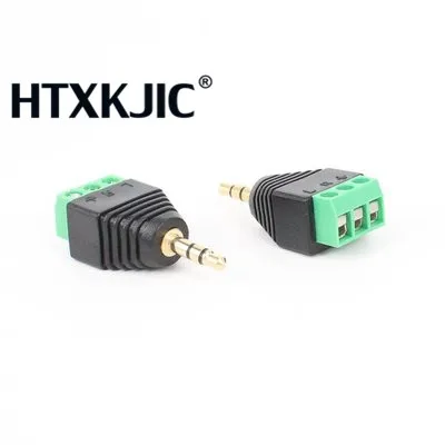 2pcs 3.5mm 1/8in 3-Pole Male Audio Jack Plug Stereo Headphone DIY Connectors for Tablets MP4 Mobile Phone Headsets High Quality
