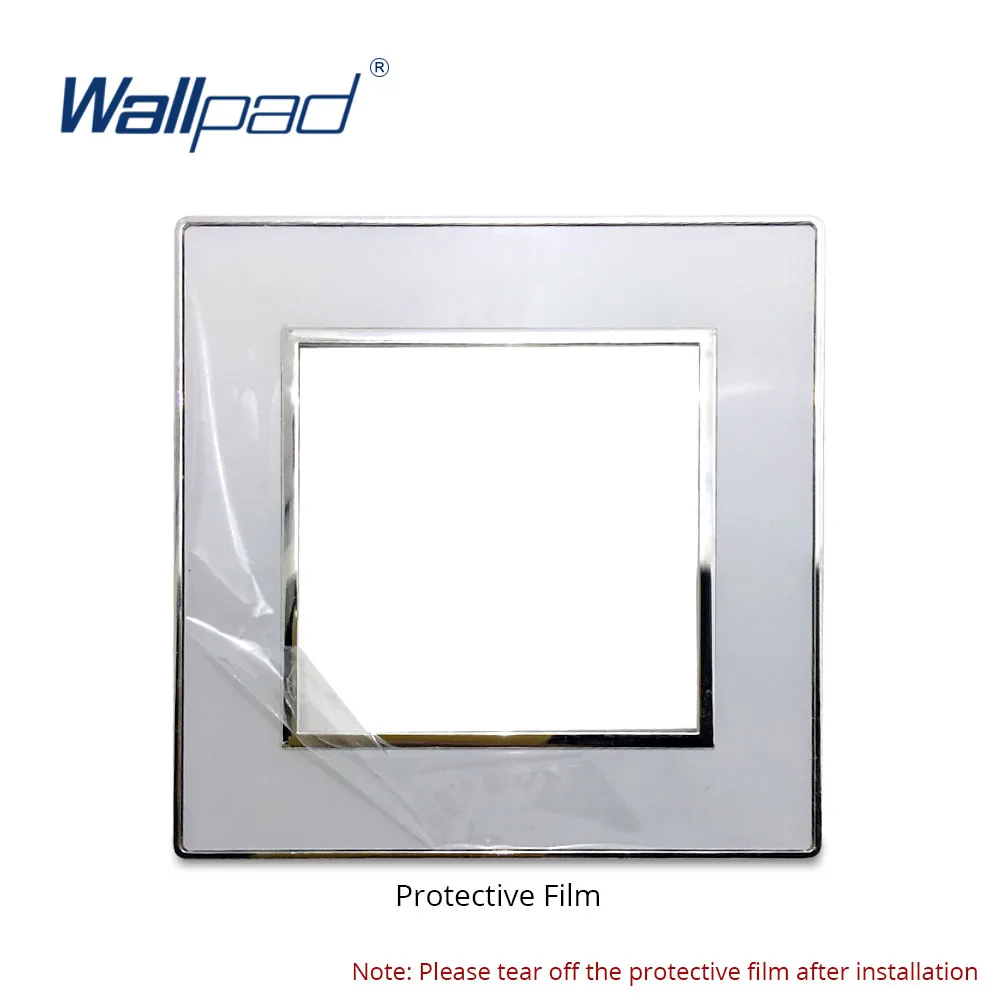 Curtain Switch 2 Gang Reset Switch Momentary Contact Wallpad  Luxury Acrylic Panel With Silver Border