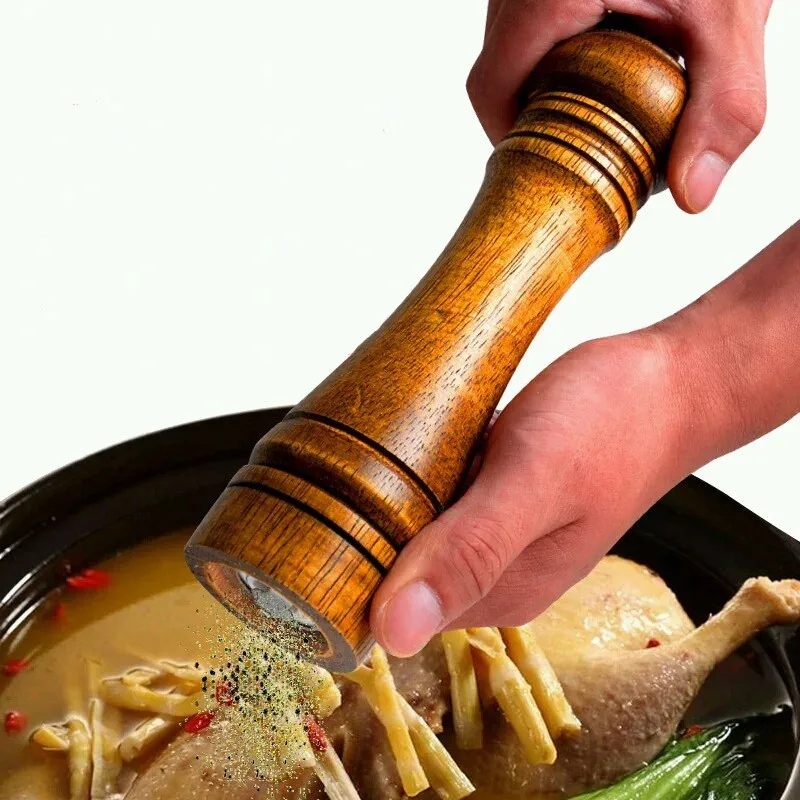 Wooden Pepper Grinder Manual Pepper Spice Salt Mill Kitchen Gadgets