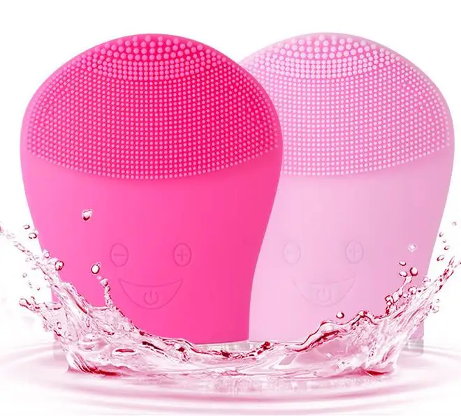 클렌징 디바이스 도구, 스킨 케어 페이셜 클리닝 브러시 마사지 세탁기 실리콘 방수 페이셜