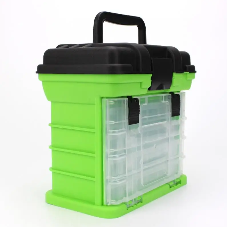 4 / 5 Layer Portable Carp Fishing Tackle Boxes Fishing Reel Line Lure Tool Storage Box 4 Colors Optional