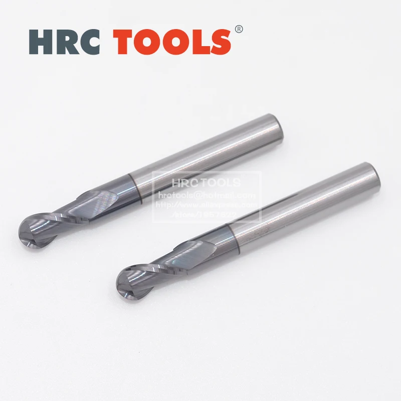 1pcs Cabide Ball Nose Endmill HRC62 2Flutes Milling Cutter  R0.5 R1.0 R1.5 Sprial Engraving Bits