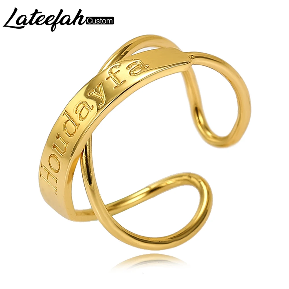 

Lateefah Name Custom Rings for Women Girls infinity Personality Rings Copper Ring Men Antique Heart Custom Engraved Jewelry