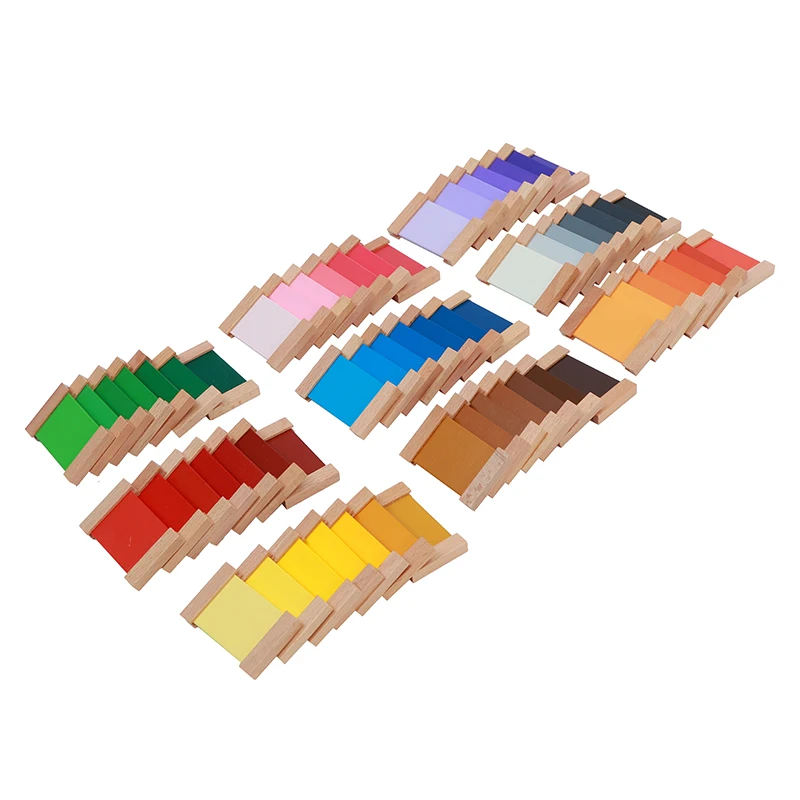 Montessori brinquedos sensoriais cor de madeira comprimidos caixa classificação jogo de correspondência para sentido visual desenvolvimento precoce jogo educativo menina bo