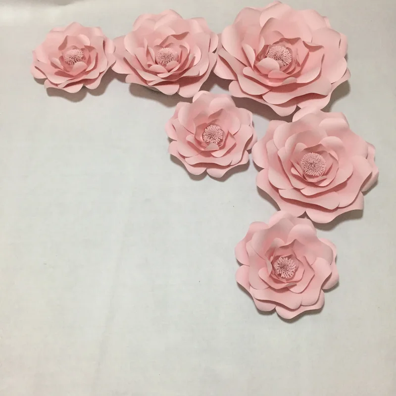 

6pcs Baby Pink Giant Paper Flowers for girl's party wedding decor or photo booth backdrop or Wedding backdrops