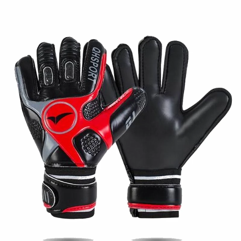 

Thicken latex pvc professional kids men goalkeeper gloves football 5 finger save guard keeper goalie soccer gloves