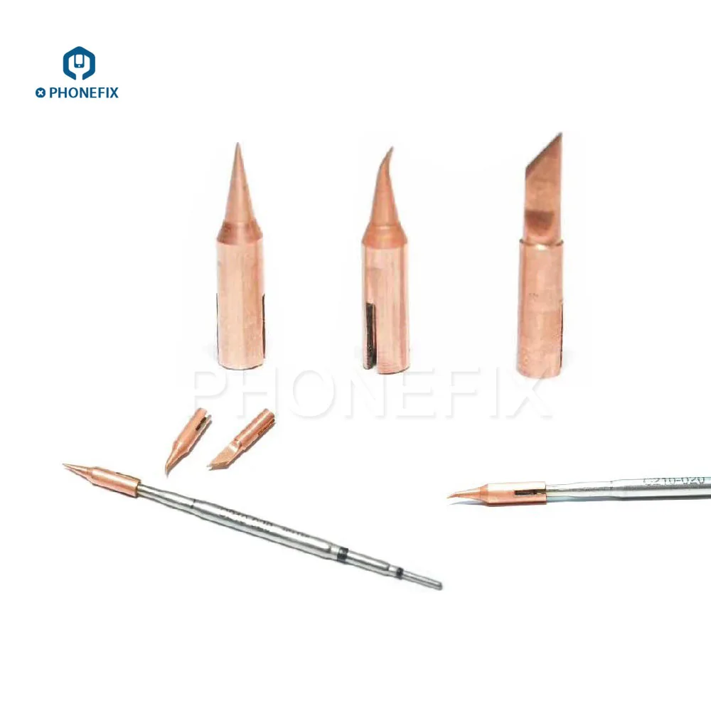 PHONEFIX Soldering Iron Tips T-SK T-I T-IS Replaceable Copper Welding Iron Tips for JBC T210-A Handle C210020 C210018 C210002