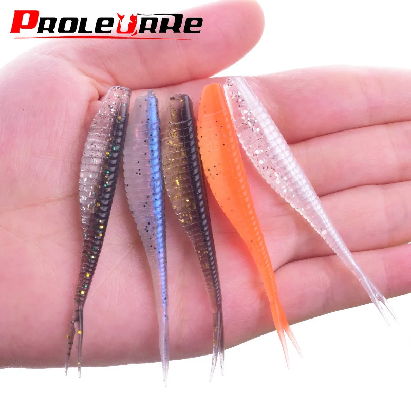 5Pcs Fishing lure Soft bait Wobbler Worm Isca 1.8g 7cm Easy Shiner Artificial bait carp Minnow Earthworm Fishing Lures PR-587