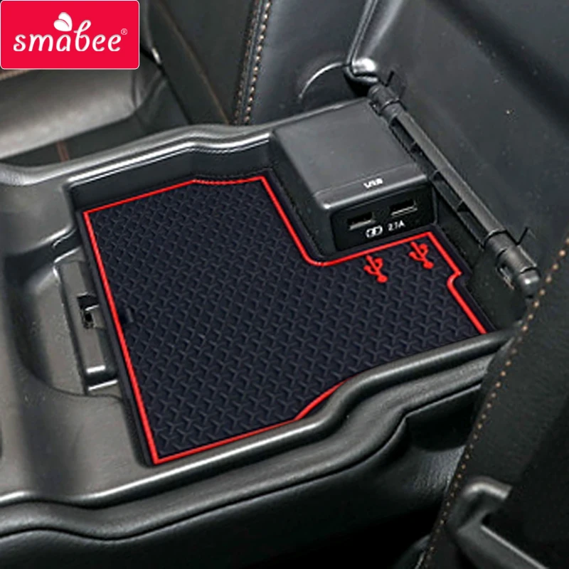 smabee Gate Slot Mat for Mazda CX-5 2017- 2022 Anti-Slip Interior Accessories Rubber Door Pad Cup Holder Non-Slip Mats