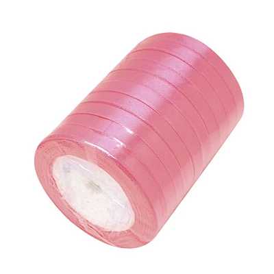 Satin Ribbon, Pink, 25yards/roll, 10rolls/group, 250yards/group