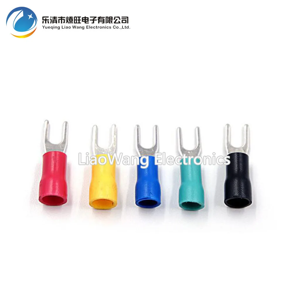 100PCS/LOT SV2-3.2/3.5/4/5/6/8/10 Cold pressing end head fork-shaped insulated end head u-shaped end head