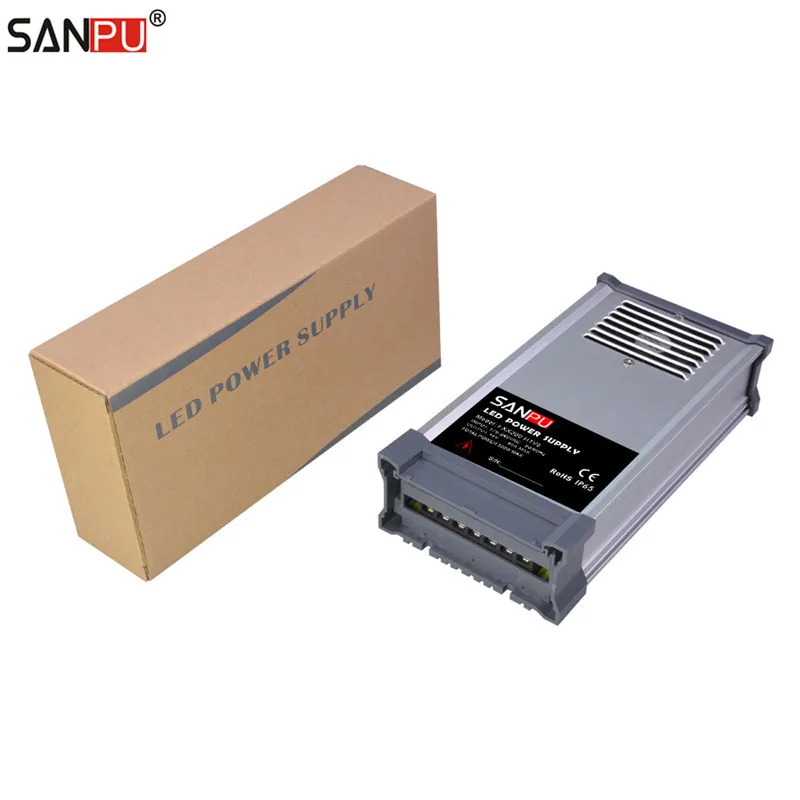 SANPU SMPS 5V 300W Low Voltage Lighting Transformer 60A Constant Voltage LED Switch Power Supply Driver 220v 230v AC Rainproof