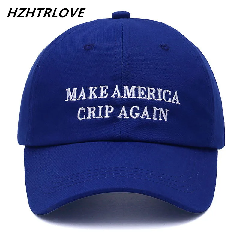 High Quality Brand Letter MAKE AMERICA CRIP AGAIN Snapback Cap Cotton Baseball Cap For Men Women Hip Hop Dad Hat Bone Garros