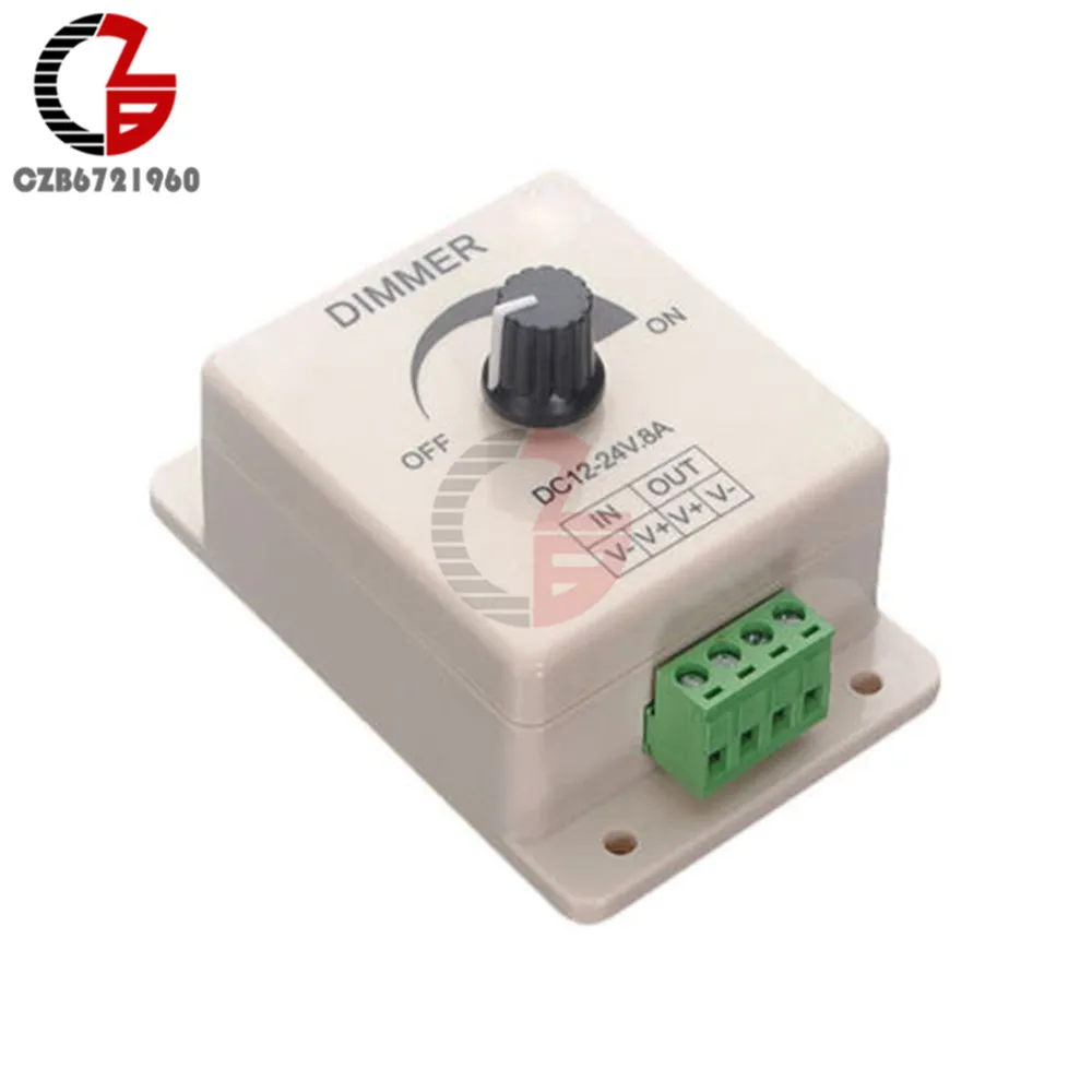 Voltage Regulator DC-DC Voltage Stabilizer 8A Power Supply Adjustable Speed Controller DC 12V LED Dimmer 12V