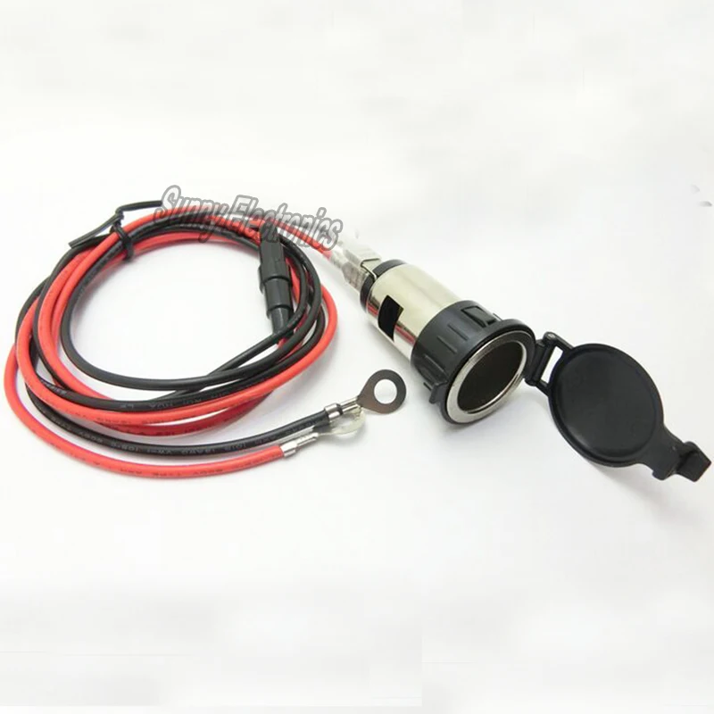 

12V 120W Motorcycle Car Boat Tractor Cigarette Lighter Power Socket Plug Outlet with 67cm Cord