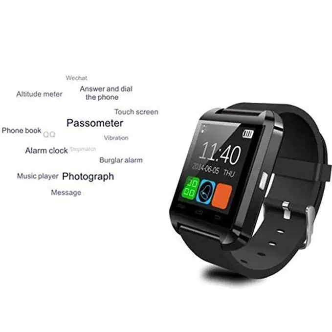 U8 Bluetooth Call Sleep Monitor Altimeter Pedometer Smart Watch for Android iOS