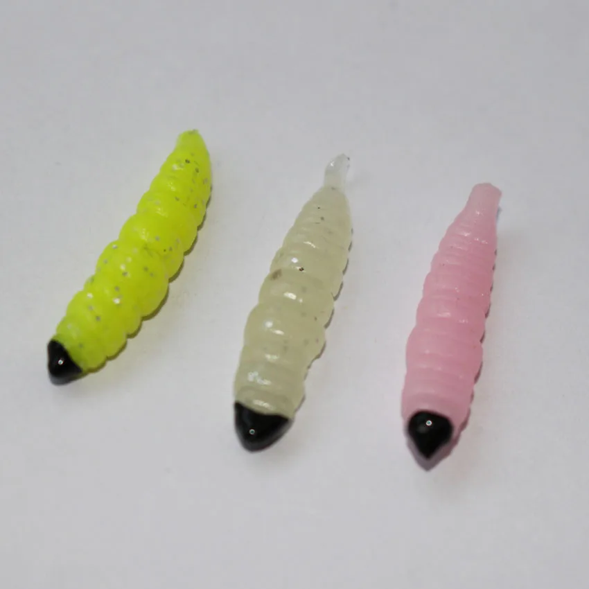 300pcs/lot 3cm 0.4g small fishing lure carp fishing lure soft worm bait fishing tackle isca artificial lures grub hot sale