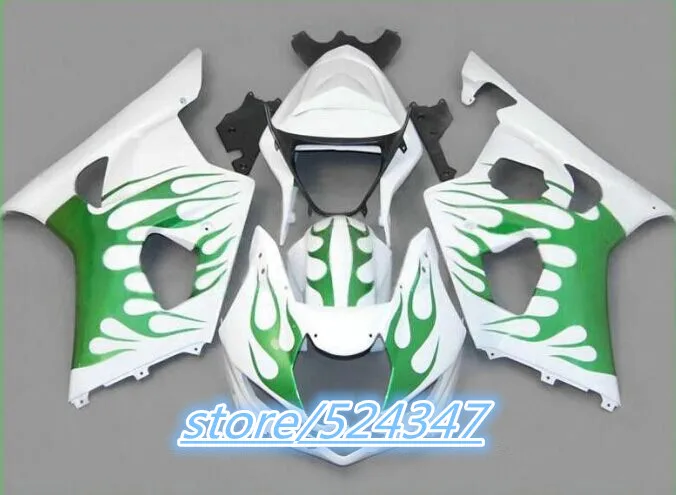 Injection Hey-green flame white GSX R1000 03-04 GSXR1000 GSX-R1000 GSXR 1000 03 04 2003 2004 for Suzuki