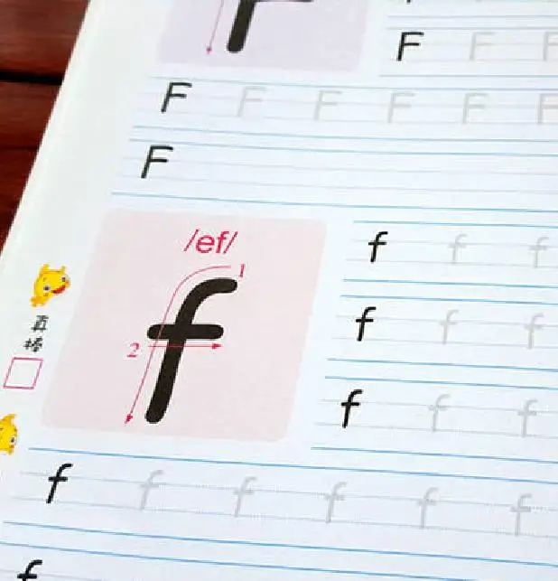 2 English Copybooks Kids Pencil Pen Learning Book Auto Dry Repeat Practice Exercises Writing Books