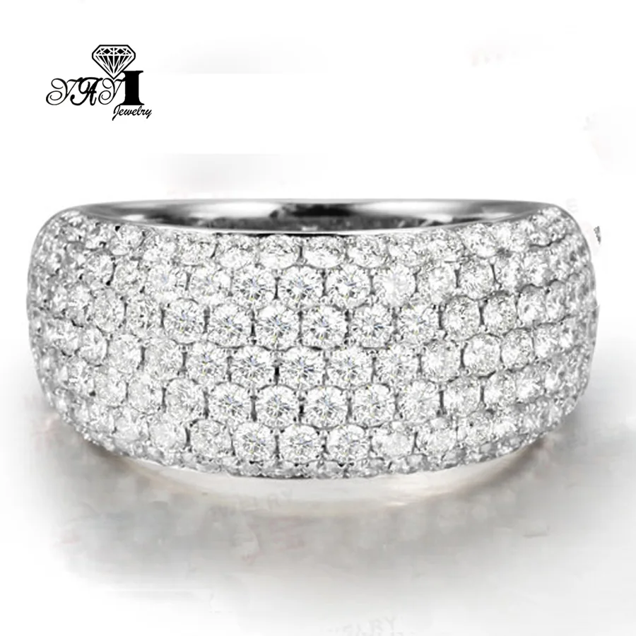 YaYI-anillos de circonita de moissanita blanca, joyería de moda, corte de princesa, Color plateado, compromiso, boda, fiesta, amante