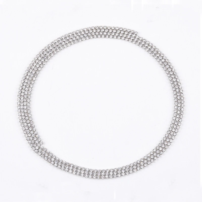 Neue Kristall Lange Halsband für Frauen Luxus Kragen Halsband Halskette Sexy Mode Strass Einstellbare Hals Schmuck PartyGift – Detail 2