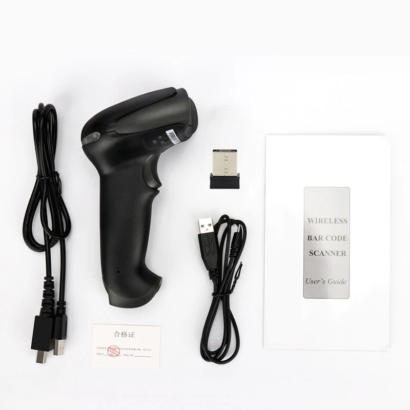 HZTZ  Wireless Laser Barcode Scanner High Scaned Speed Bar Code Reader Scaner For POS and Inventory
