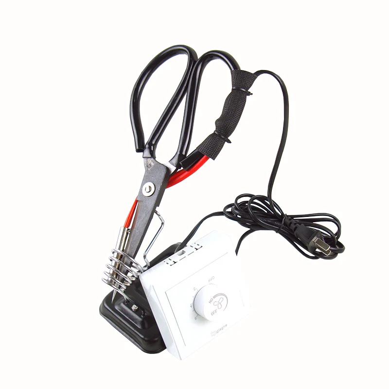 جديد 1 قطعة 220V 100W التدفئة الكهربائية خياط مقص للنسيج القماش الملابس قطع ، التدفئة القاطع قابل للتعديل درجة الحرارة