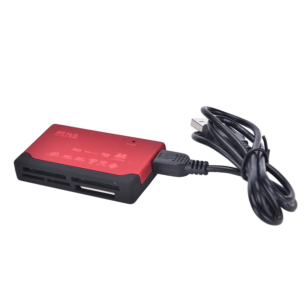 Jetting All In One Memory Card Reader Usb Externe Sd Sdhc Mini Micro M2 Mmc Xd Cf 4 Kleuren 6.9X4X1.2Cm