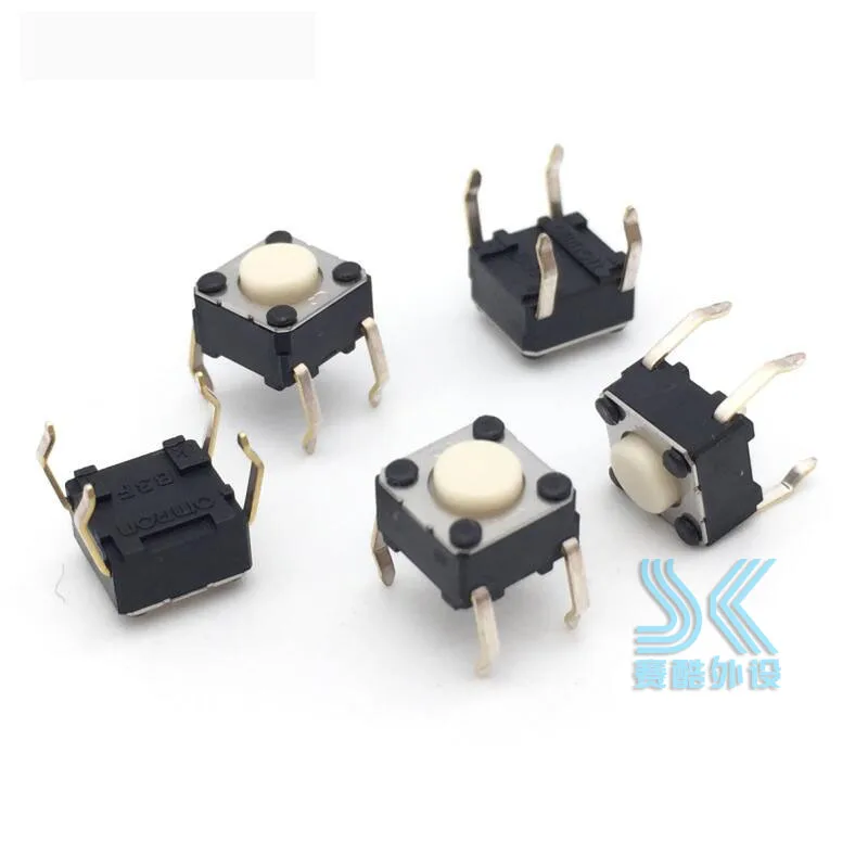 2 stuks Nieuwe originele B3F light touch schakelaar drukknop tactiele voor Logitech M210 M215 M557 M300 M602 M570 6*6*4.3mm 2 stuks