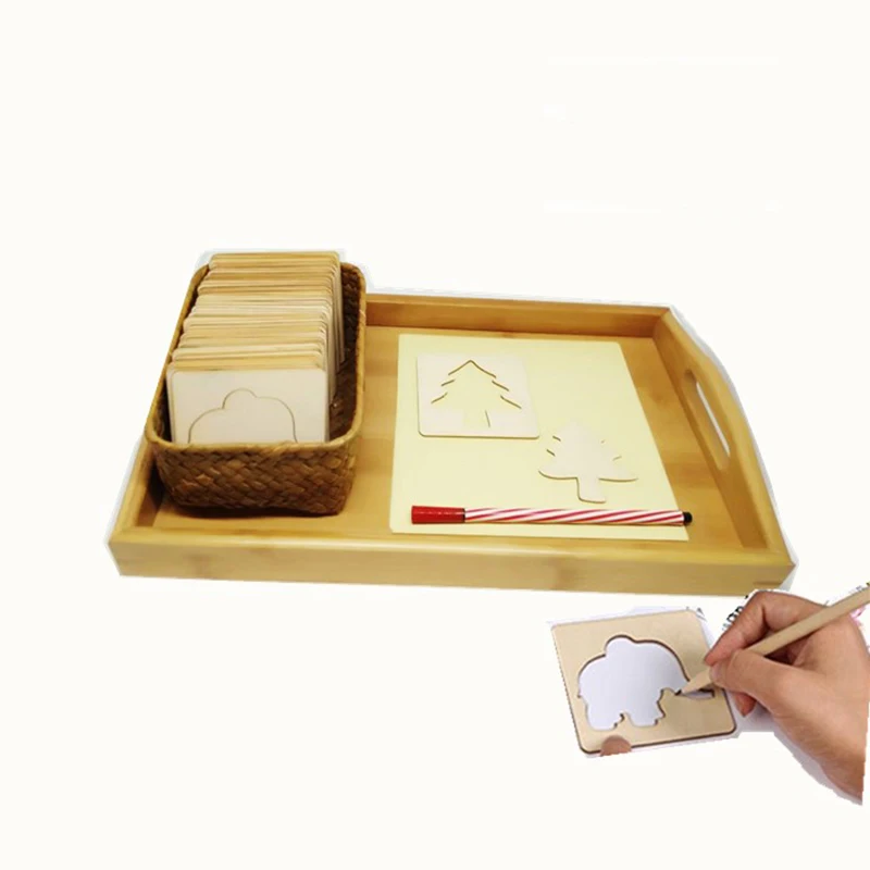 Children's Drawing tool template Skeleton Montessori teaching aids Montessori education educational toys