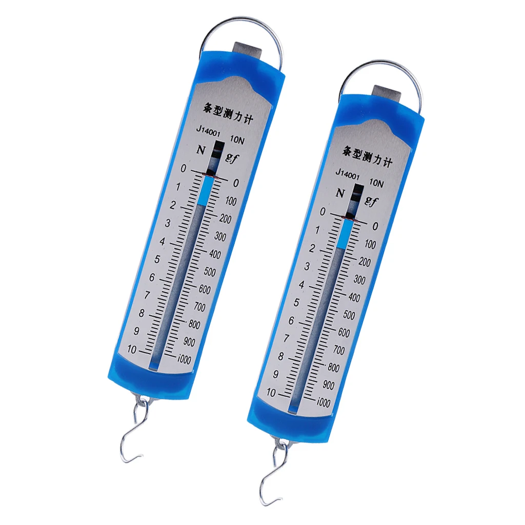 2Pcs 10N Newton Metre /Box Bar Spring Dynamometer Balance Experiments Physics 10N Newton Meter