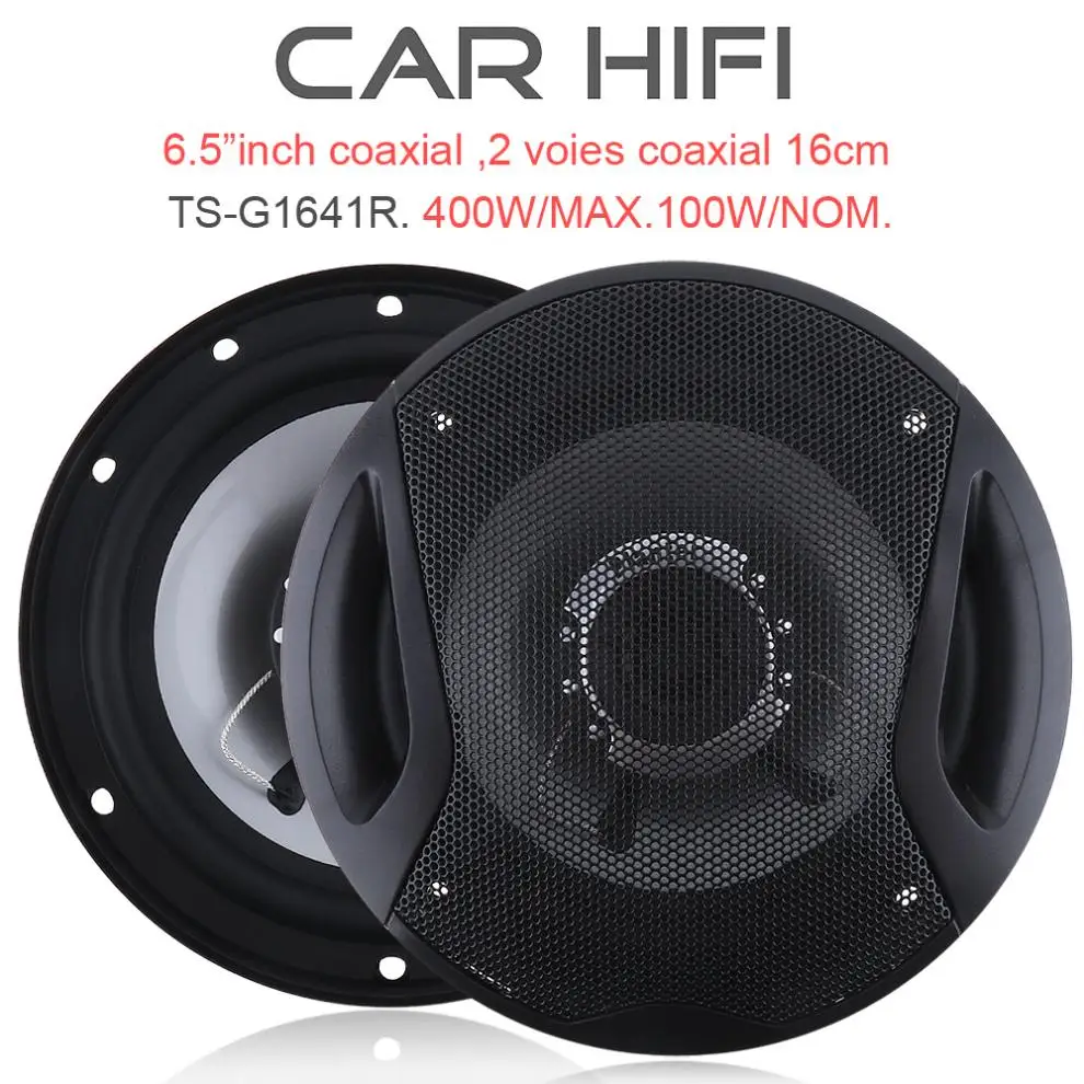 2pcs 12V 6.5 Inch 400W Car HiFi Coaxial Speaker Vehicle Door Auto Audio Music Stereo Full Range Frequency Speakers for Cars