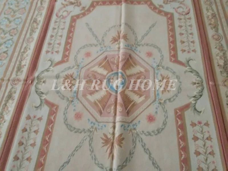 Free shipping  9'x12'  French Aubusson woolen rug, Aubusson Carpet, Handmade Carpet, 2015 Christmas gift