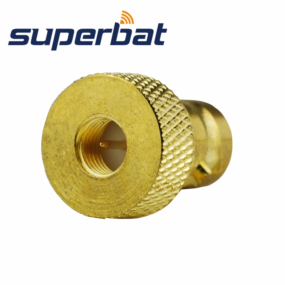 Superbat SMA-BNC Adapter SMA Male to BNC Female Straight Glodplated RF Coaxial Connector for Vertex Icom Kenwood Radio