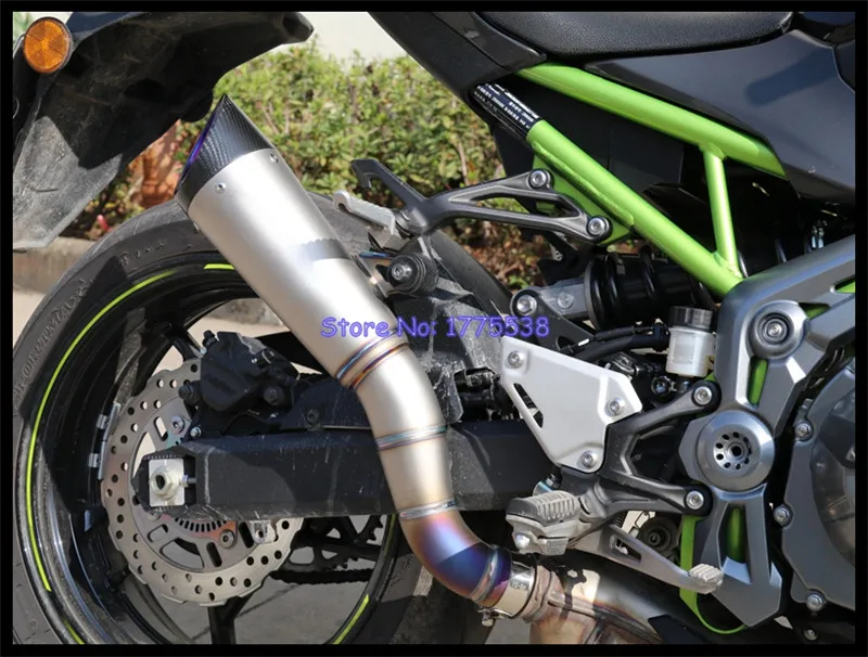 Titanium Alloy for Kawasaki Z900RS 50th Anniversary 2022 Z900 Z900 ABS Z900 SE Motorcycle Exhaust Muffler Slip-on Mid Link Pipe