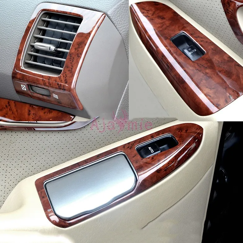 Wooden Color Trim Panel Cover 2003 2004 2005 2006 2007 2008 2009 For Toyota Land Cruiser Prado FJ120 Car Styling Accessories