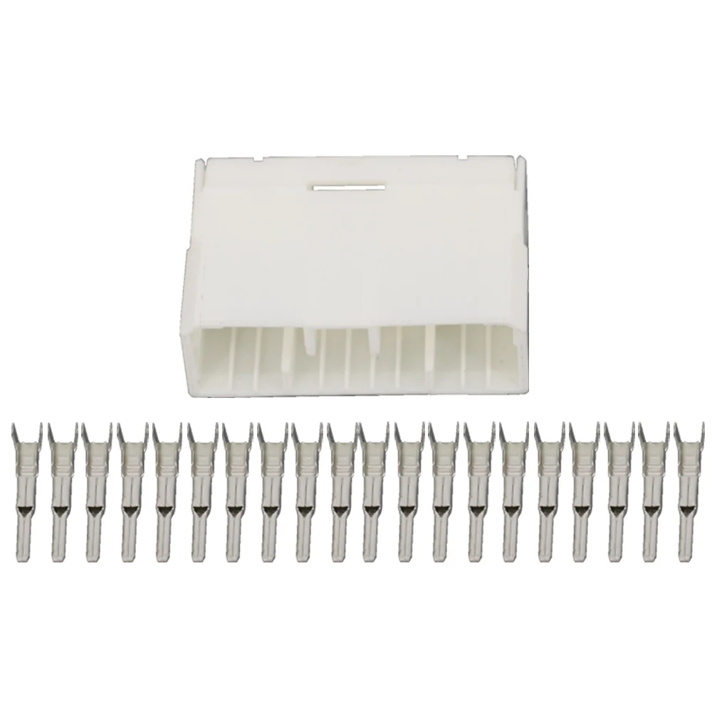 20 دبوس البلاستيك الأبيض لحام لوحة دبوس موصل لوحة دارات مطبوعة موصل عازمة إبرة مع محطة DJ7201-1.8-10 / 21 20P #4